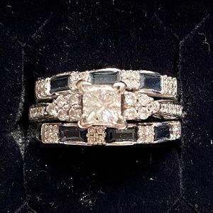 Sapphire and Diamond wedding ring